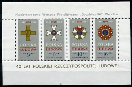 Znaczki 1984 r. 40 lat PRL