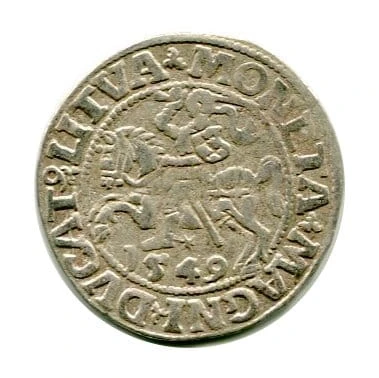 Półgrosz Litewski 1549 r. Zygmunt II August