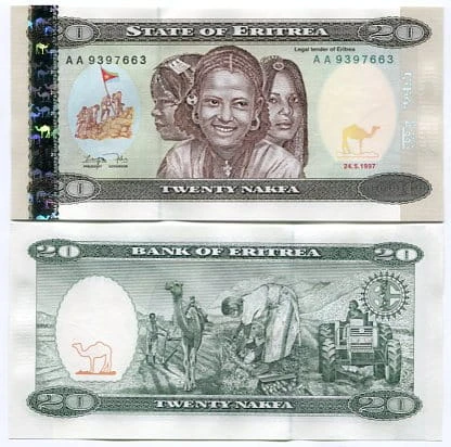 Erytrea 20 Nakfa 1997 r. UNC