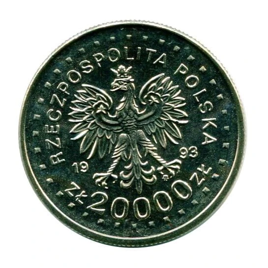 20 000 zł Igrzyska Olimpijskie Lillehammer 1993 r. 