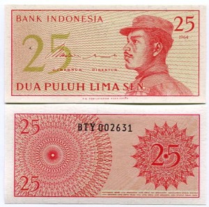Indonezja 25 Sen 1964 r. UNC 