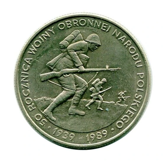 500 złotych 50. Rocznica Wojny Obronnej Narodu Polskiego 1989 r. 