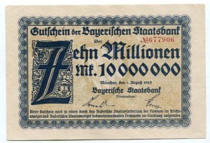 Niemcy 10 Millionen Mark 1923 r. 