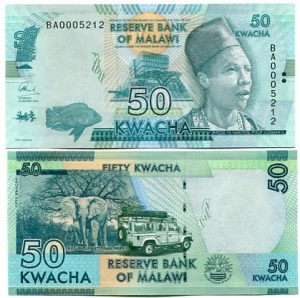 Malawi 50 Kwacha 2016 r. UNC