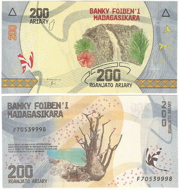 Madagaskar 200 Ariary 2017 r. UNC