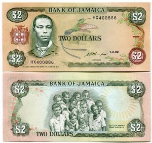 Jamajka 2 Dolary 1993 r. UNC