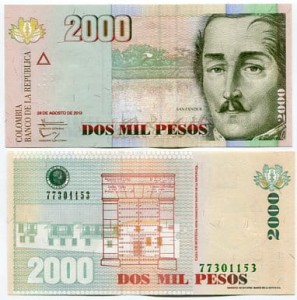 Kolumbia 2000 Pesos 2013 r. UNC
