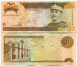 Dominikana 20 Pesos 2002 r. UNC