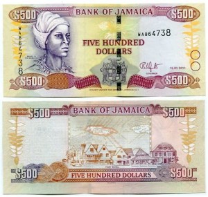 Jamajka 500 Dolarów 2011 r. UNC