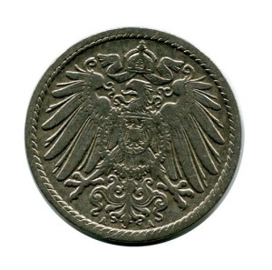 Niemcy 5 Pfennig 1900 r.