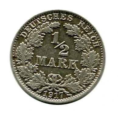 Niemcy 1/2 Marki 1917 r.