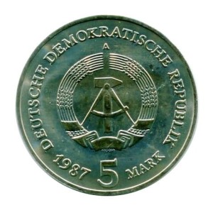 Niemcy 5 Marek 1987 r. Hauptstadt der DDR Berlin