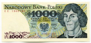 Banknot Polska 1000 zł 1982 r. UNC