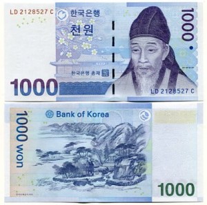 Korea Południowa 1000 Won 2007 r. UNC