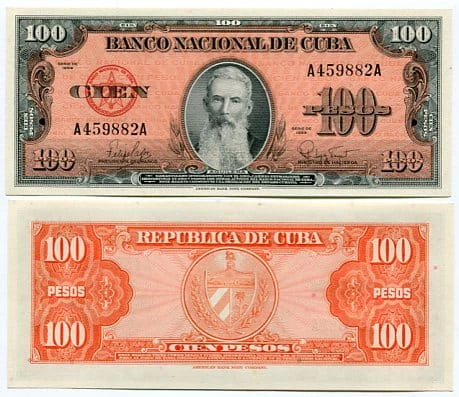 Kuba 100 Peso 1959 r.  UNC