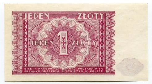 Banknot 1 zł 1946 r.