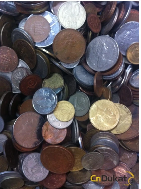 Zagraniczne monety obiegowe 0,5 kg 
