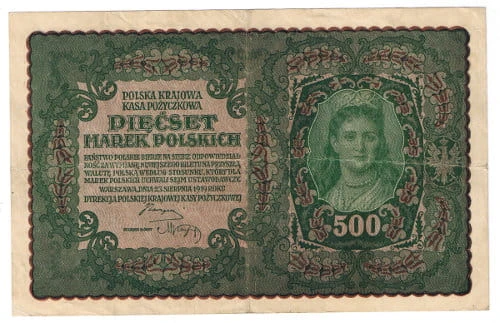 Banknot 500 Marek Polskich 1919 r.