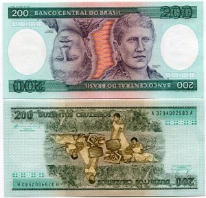 Brazylia 200 Cruzeiros 1981 r. UNC