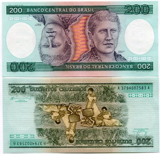 Brazylia 200 Cruzeiros 1981 r. UNC