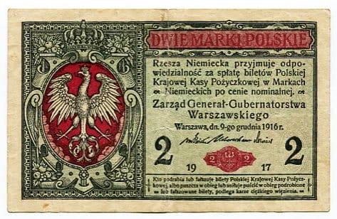 Banknot 2 Marki Polskie 1916 r.