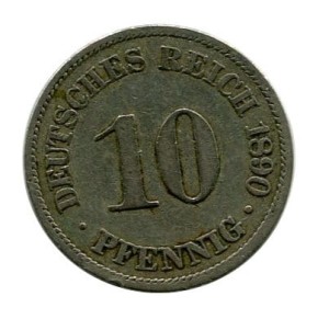 Niemcy 10 Pfennig 1890 r.