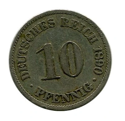 Niemcy 10 Pfennig 1890 r.
