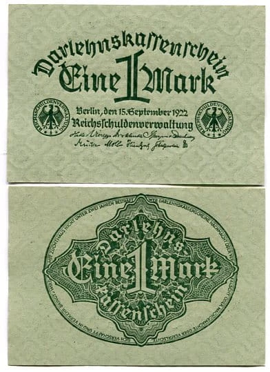 Niemcy 1 Marka 1922 r. UNC