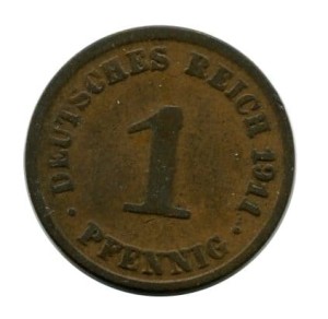 Niemcy 1 Pfennig 1909 r.