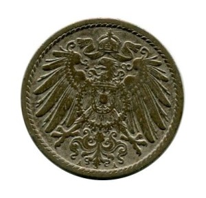 Niemcy 5 Pfennig 1907 r.