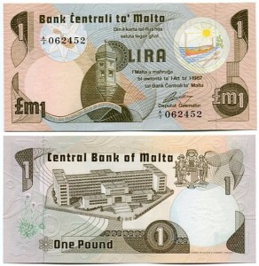 Malta 1 Lira 1979 r. UNC