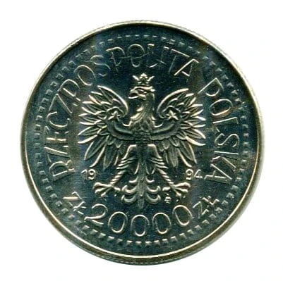 20 000 zł 75 lat Związku Inwalidów Wojennych RP 1994 r.