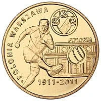 Moneta 2 zł 2011 r. Polskie Kluby Piłkarskie – Polonia Warszawa
