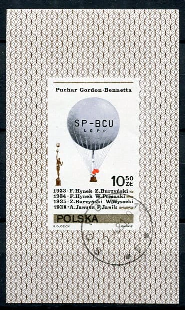 Znaczki 1981 r. Sport balonowy