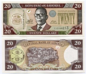 Liberia 20 Dollars 2011 r.