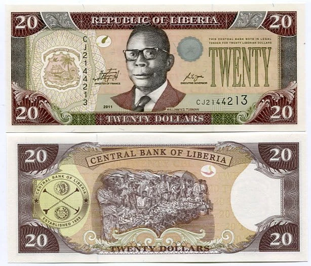 Liberia 20 Dollars 2011 r.