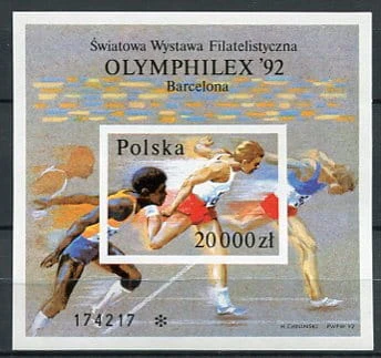 Znaczki 1992 r. Światowa Wystawa Filatelistyczna w Barcelonie