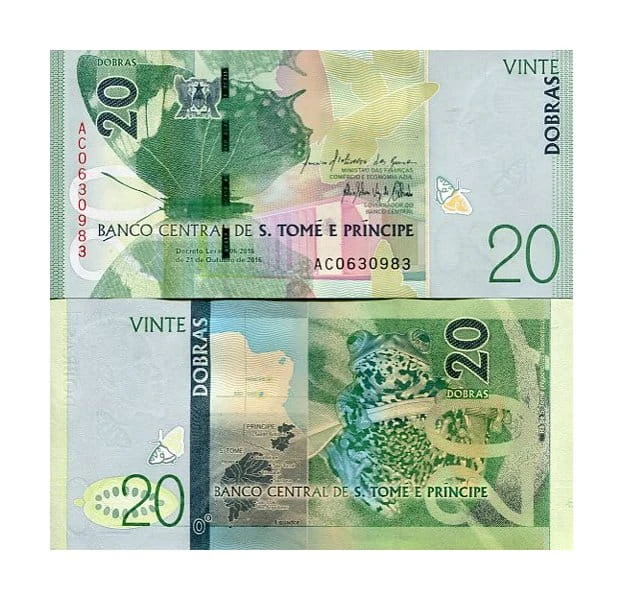 Wyspy Świętego Tomasza i Książęca 20 Dobras 2016 r. UNC