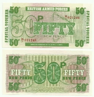 Wielka Brytania Armed Forces 50 Pence UNC