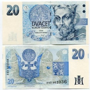 Czechy 20 Koron 1994 r. UNC