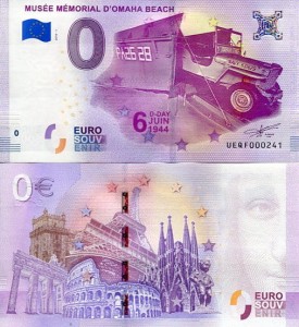 Banknot 0 Euro Francja - Memorial Museum of Omaha Beach