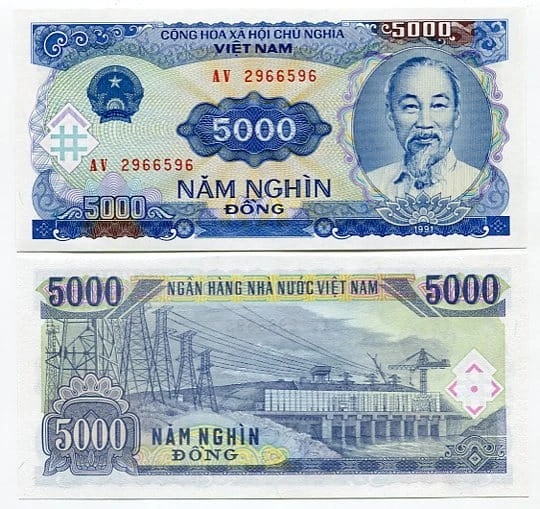 Wietnam 5000 Dong 1991 r.