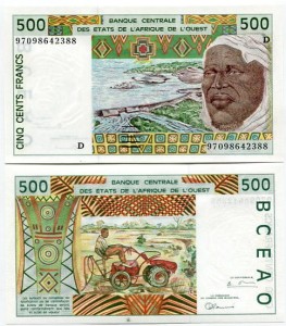 Mali 500 Francs 2002 r. UNC