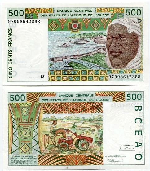 Mali 500 Francs 2002 r. UNC
