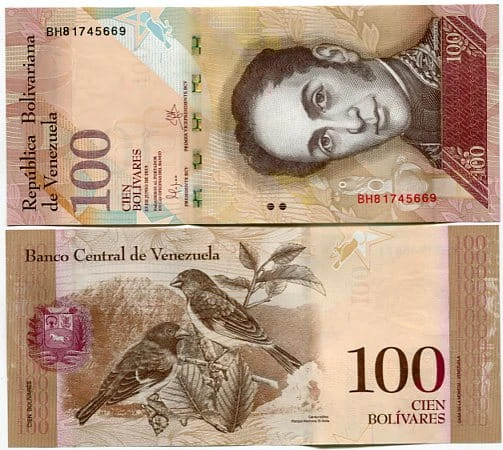 Wenezuela 100 Bolivares 2015 r. UNC