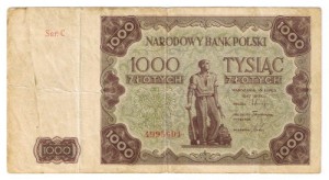 Banknot 1000 zł 1947 r.