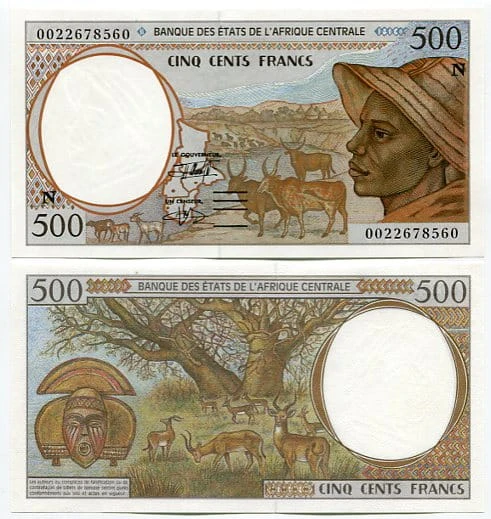 Gwinea Równikowa 500 Francs 2000 r. UNC
