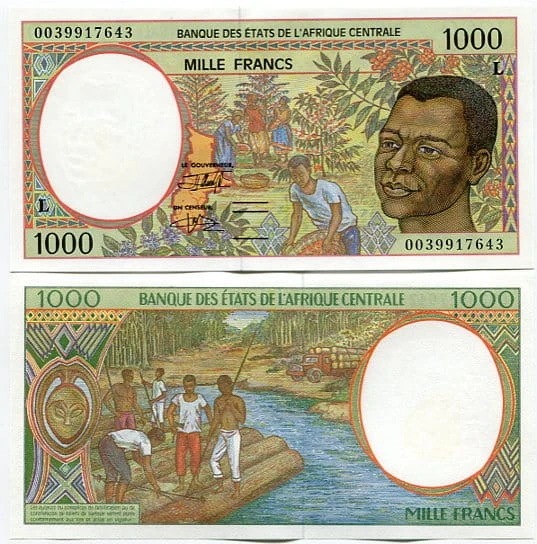 Gabon 1000 Francs 2000 r. UNC