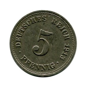 Niemcy 5 Pfennig 1913 r.