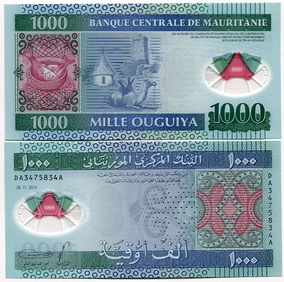 Mauretania 1000 Ouguiya 2014 r. UNC